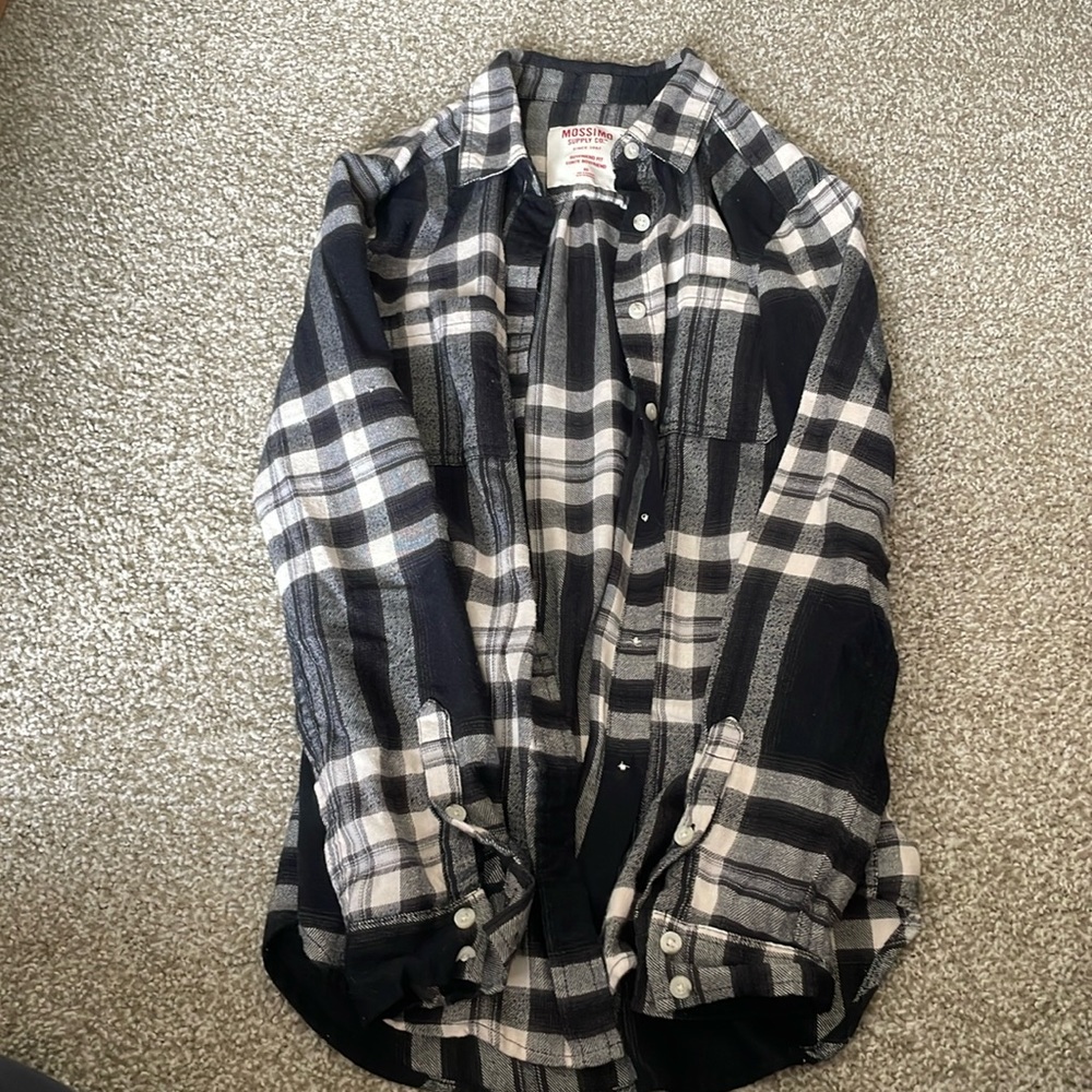 Black and white women's flannel